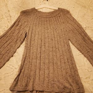 Loft Grey Bell Sleeve Sweater Size M